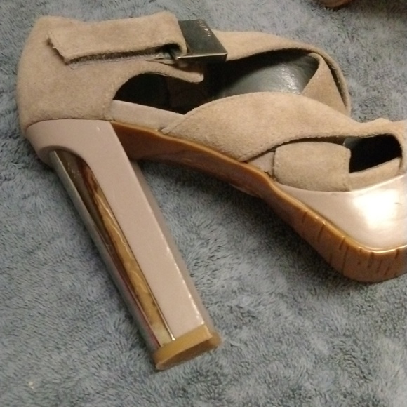 Calvin Klein suede platform shoe size 6.5 - Picture 5 of 8